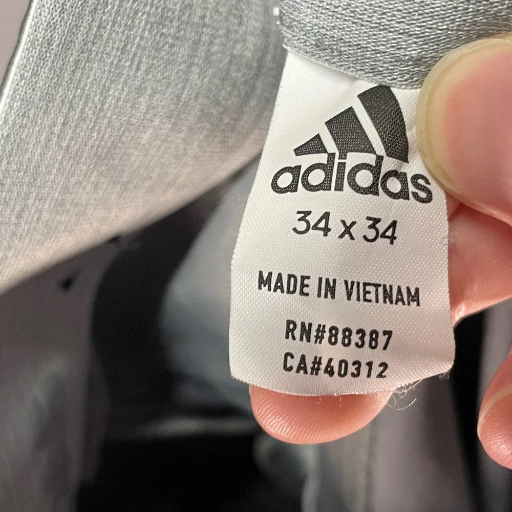 Adidas‎ Golf Pants Mens 34x34 Gray Stretch Performance Lightweight